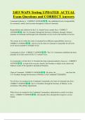 24E5 WAPS Testing UPDATED  ACTUAL  Exam Questions and CORRECT Answers