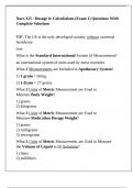 Nurs 315 - Dosage & Calculations &lpar;Exam 1&rpar; Questions With Complete Solutions