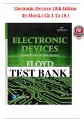 Test Bank - Electronic Devices&colon; Conventional Current Version&comma; 10th edition by Floyd&comma;  All 1-18  Chapters Covered &comma;Latest Edition