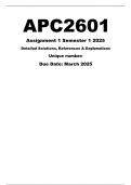 APC2601 Assignment 1  Semester 1 2025