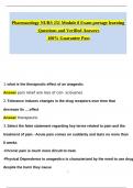 Pharmacology NURS 251 Module 8 Exam &lpar;2025 &sol; 2026&rpar; portage learning&sol; ABC nursing&sol;Geneva College Questions and Verified Answers&comma; 100&percnt; Guarantee Pass