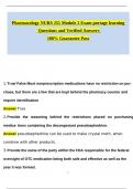 Pharmacology NURS 251 Module 2 Exam &lpar;2025 &sol; 2026&rpar; portage learning&sol; ABCnursing&sol;Geneva College Questions and Verified Answers&comma; 100&percnt; Guarantee Pass