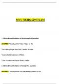 Maryville NURS 629 Exam 1 REVIEW