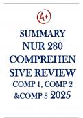 SUMMARY NUR 280 COMPREHEN SIVE REVIEW COMP 1&comma; COMP 2 &COMP 3 2025