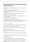 NSG 6604 Final Exam Questions And All Actual Answers&period;