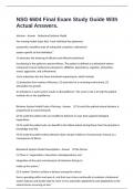 NSG 6604 Final Exam Study Guide With Actual Answers&period;