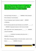 Intro to Psychology Exam 6 Chapter 10  2024&sol;2025 Exam Questions with 100&percnt;  Correct Answers &vert; Latest Update 