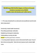 NR 548 &sol; NR 548 Exam TEST BANK Chapter 1-6 Week 1-8 Covered 2025 Psychiatric Assessment for the PMHNP Complete Guide with Questions and Verified Answers&vert; 100&percnt; Correct- Chamberlain&period;