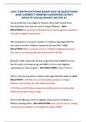 UHC CERTIFICATIONS EXAM 2025&sol;100 QUESTIONS AND CORRECT VERIFIED ANSWERS&sol; LATEST UPDATE 2025&sol;ALREADY RATED A&plus;