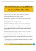PSYS 130 FINAL EXAM QUESTIONS AND ANSWERS 100&percnt; PASS