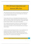 PSY 130 Exam 2 Questions and Answers 100&percnt; Pass