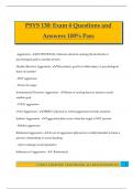 PSY 130 Bundled Exams Questions and Answers 100&percnt; Pass Guaranteed 