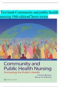 Test bank for community and public health nursing 10th edition by cherie rector