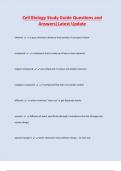 Cell Biology Study Guide Questions and  Answers&vert;Latest Update