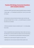 Practice EOC Biology Assessment Questions  with Complete Solutions