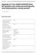 Xactimate Lvl 1 Cert&period; 2025&vert; COMPLETE EXAM SET &lpar;questions and verified answers&rpar;frequently most tested questions &vert; already passed&excl;&excl;
