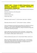 MMET 181 - Exam 2 With Questions and Correct Answers &vert; Latest Version &vert; 2024&sol;2025 &vert; Rated A&plus;