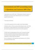 Government and NFP accounting exam 1 Questions and Answers 100&percnt; Pass