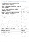 Nurs 315 - Dosage & Calculations &lpar;Exam 1&rpar; With Correct Answers