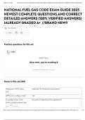 NATIONAL FUEL GAS CODE EXAM GUIDE 2025 NEWEST  COMPLETE QUESTIONS AND CORRECT DETAILED ANSWERS &lpar;100&percnt; VERIFIED ANSWERS&rpar; &vert;ALREADY GRADED A&plus; &sol;&sol;BRAND NEW&excl;&excl;
