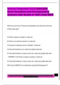 Nuevas Preguntas FCCS 2024&sol;2025  Exam Questions and Corresponding  Answers with Surety of 100&percnt; Pass Mark