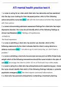 ATI MENTAL HEALTH PRACTICE TEST A &lpar;2025&sol;2026&rpar; WITH NGN QUESTIONS AND A&plus; VERIFIED ANSWERS WITH RATIONALE
