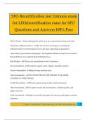 SFO Recertification test Entrance exam for LEO&sol;recertification exam for SFO Questions and Answers 100&percnt; Pass