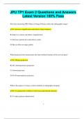 JPU TP1 Exam 2 Questions and Answers Latest Version 100&percnt; Pass