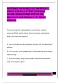 NURSING 265&sol;NURS 2633 MATERNAL  CHILD EXAM 2 LATEST 2024-2025  RASMUSSEN&lpar;COMPLETE EXAM&rpar;  Questions and Answers &vert; A&plus; Score  Assured