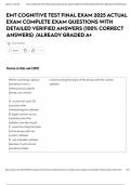  EMT COGNITIVE TEST FINAL EXAM 2025 ACTUAL EXAM COMPLETE EXAM QUESTIONS WITH DETAILED VERIFIED ANSWERS &lpar;100&percnt; CORRECT ANSWERS&rpar; &sol;ALREADY GRADED A&plus;
