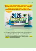 RELIAS - CASE MANAGEMENT ASSESSMENT A 2025&vert;  BRAND NEW ACTUAL EXAM WITH 100&percnt; VERIFIED  QUESTIONS AND CORRECT SOLUTIONS&vert;  GUARANTEED VALUE PACK&vert; ACE YOUR GRADES&period; 