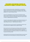 PTCB MEDICATION HISTORY CERTIFICATE  QUESTIONS & CORRECT ANSWERS LATEST 2025
