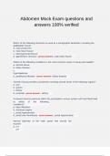 Abdomen Mock Exam questions and answers 100&percnt; verified