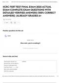 IICRC FSRT TEST FINAL EXAM 2025 ACTUAL EXAM COMPLETE EXAM QUESTIONS WITH DETAILED VERIFIED ANSWERS &lpar;100&percnt; CORRECT ANSWERS&rpar; &sol;ALREADY GRADED A&plus;