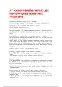 ATI COMPREHENSIVE&sol; NCLEX REVIEW QUESTIONS AND ANSWERS