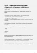 Psych 120 Purdue University Exam 1 &lpar;Chapters 1-4&rpar; Questions With Correct Answers