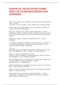 SURGICAL TECH STUDY GUIDE FOR CST EXAM QUESTIONS AND ANSWERS