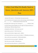 USLA Test What We Really Need to Know- Questions and Answers 100&percnt; Pass