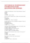 AST SURGICAL TECHNOLOGIST CST PRACTICE EXAM QUESTIONS AND ANSWERS