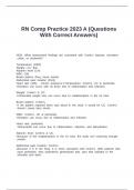 RN Comp Practice 2023 A &lpar;Questions With Correct Answers&rpar;