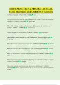 MEPS PRACTICE UPDATED  ACTUAL   Exam  Questions and CORRECT Answers