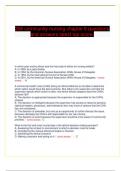 206 community nursing chapter 6 questions  and answers latest top score