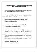 UPDATED NC BLET STATE EXAM WITH CORRECT  AND VERIFIED ANSWERS
