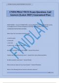 CNIM PRACTICE Exam Questions And Answers &vert;Latest 2025 &vert; Guaranteed Pass
