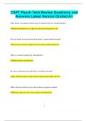 CAPT Psych Tech Review Questions and Answers Latest Version Graded A&plus;