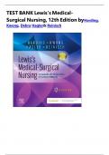 Test Bank For Lewis's Medical- Surgical Nursing&comma; 12th Edition by Mariann M&period; Harding&comma; Jeffrey Kwong&comma; Debra Hagler