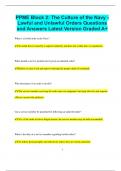 PPME Block 2&colon; The Culture of the Navy - Lawful and Unlawful Orders Questions and Answers Latest Version Graded A&plus;