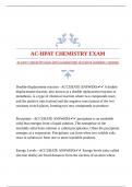 AC-HPAT CHEMISTRY EXAM WITH GUARANTEED ACCURATE ANSWERS &vert;VERIFIED
