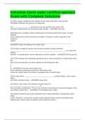 Industrial storm water certified operator Exam with Complete Solutions