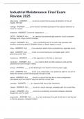 Industrial Maintenance Final Exam Review 2025